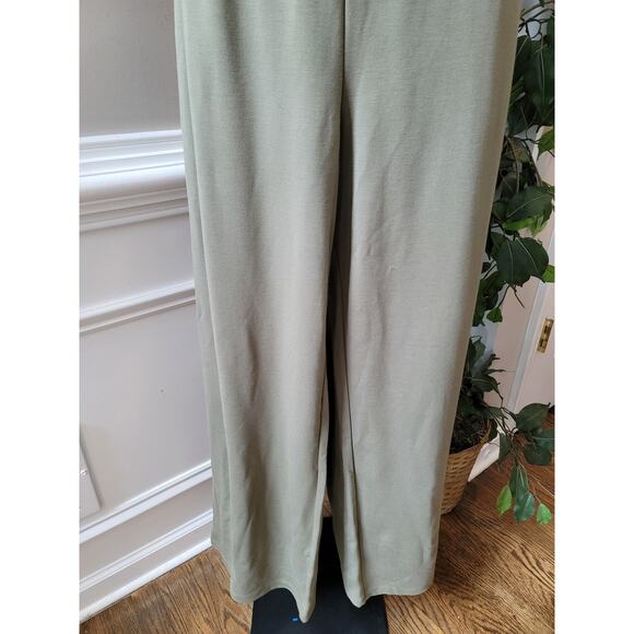 Caralyn Mirand The Drop Jumpsuit Women Large Green Wide Leg Belted V Neck Outfit - Picture 9 of 16